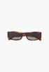 Rectangle-Frame Tortoiseshell Acetate Sunglasses